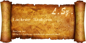 Lackner Szabina névjegykártya